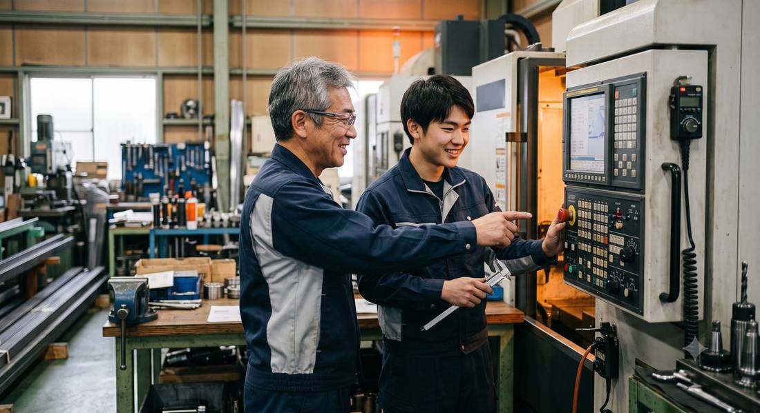 先輩が教える現場